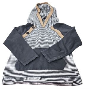 Tommy Bahama Kids Navy & White Striped Hooded Top Sz 3T Boys
